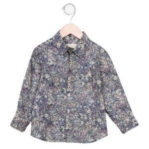 Charabia Boys' Patterned Button-Up Shirt Size: 4T